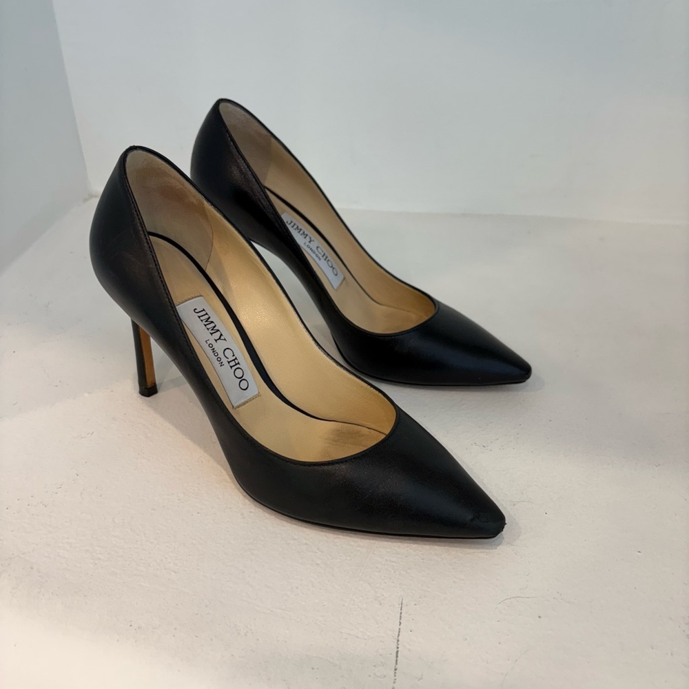 Jimmy Choo Classic Black Leather Heels